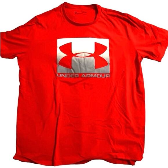 Under Armour Loose Fit Heat Gear Red Tee XL - Picture 1 of 3